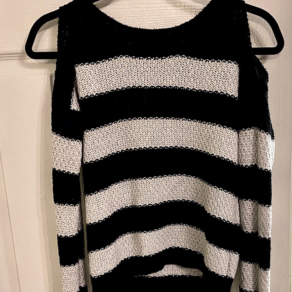 Justice cold shoulder lightweight sweater